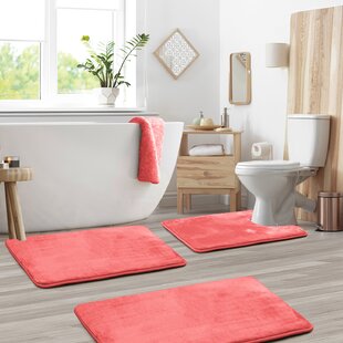 orange bathroom rugs